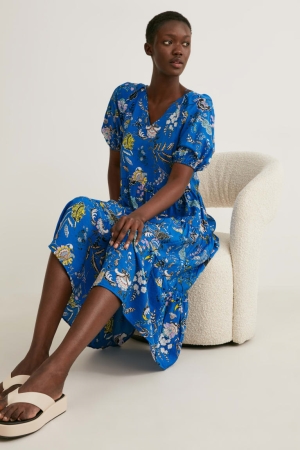 C&A A-line Floral Blu | 3016-BGZES