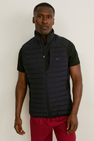 C&A Active Trapuntato Gilet Nere | 1752-YCGFM