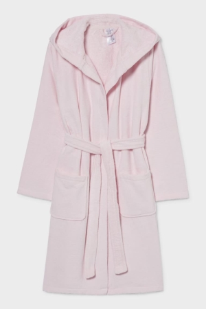 C&A Bathrobe With Hood Organic Cotone Rosa | 0532-UHGIN