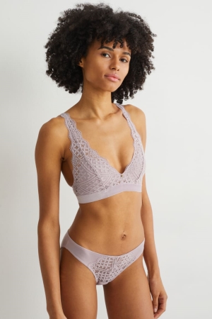 C&A Bralette Imbottito Lycra® Viola Chiaro | 2914-NQZEU