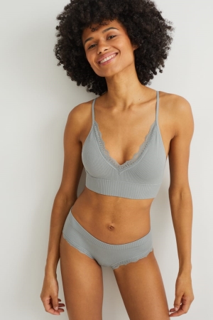 C&A Bralette Imbottito Seamless Lycra® Verdi | 3862-MVSPU