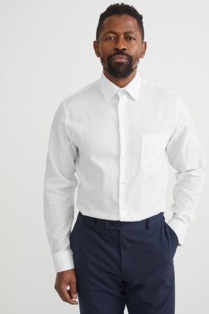 C&A Business Regular Fit Kent Collar Recycled Bianche | 1579-FWKCE