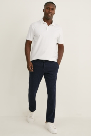 C&A Chinos Tapered Fit Flex Lycra® Recycled Blu Scuro | 5397-RODBP