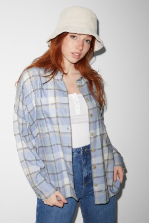 C&A Clockhouse Flannel Check Blu Chiaro | 3589-XYMOV