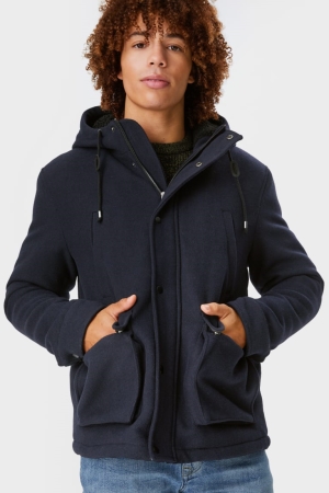 C&A Clockhouse With Hood Blu Scuro | 9870-CADZT