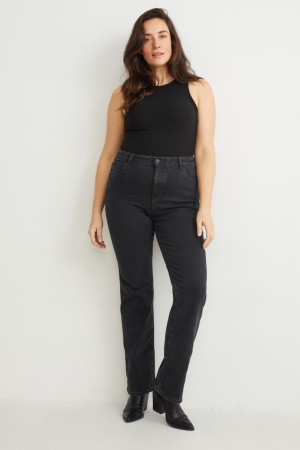 C&A Curvy High Vita Bootcut Lycra® Recycled Nere | 5230-PGVEN