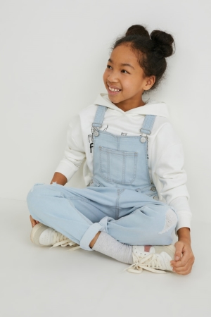 C&A Denim Dungarees Blu Blu Chiaro | 9712-ZKQFX