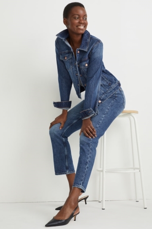 C&A Denim Lycra® With Recycled Cotone Blu | 3921-JVWNC