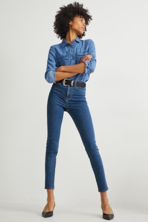 C&A Jegging High Vita Lycra® Blu | 7160-FEQMN