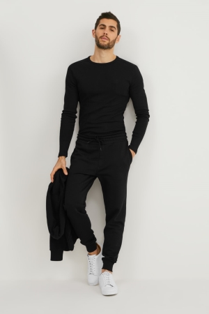 C&A Joggers Organic Cotone Nere | 2304-JDBSR