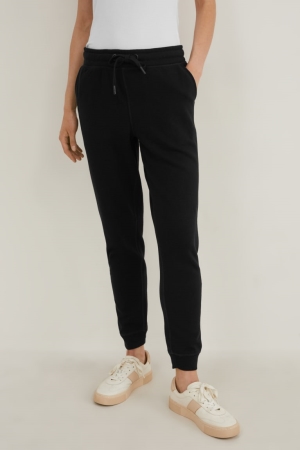 C&A Joggers Organic Cotone Recycled Nere | 7948-UAFMT