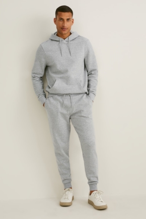 C&A Joggers With Organic Cotone Grigie Chiaro | 8305-RKEMY