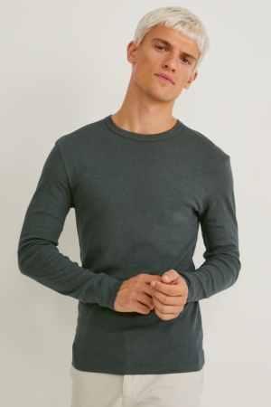 C&A Long Sleeve Organic Cotone Verdi Scuro | 7802-DCNBU