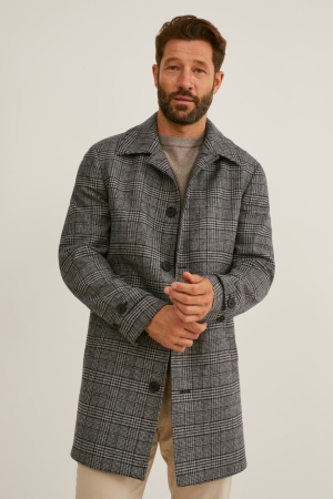 C&A Merino Check Grigie Nere | 9508-BGPTK