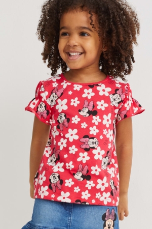 C&A Minnie Mouse Sleeve Floral Rosse | 5203-MBEYV