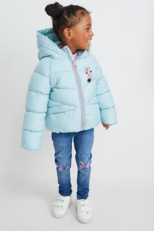 C&A Minnie Mouse Trapuntato With Hood Recycled Blu Chiaro | 1640-OGSBU