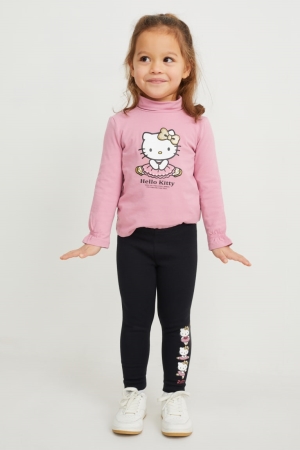 C&A Multipack Of 2 Hello Kitty Thermal Leggings Nere | 7143-GSXHW