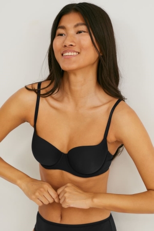 C&A Multipack Of 2 Underwire Bra Full Coverage Imbottito Nere | 0489-TMWLA