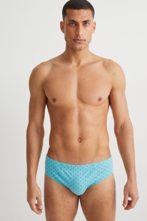 C&A Multipack Of 3 Briefs Organic Cotone Blu Grigie | 4961-CLNXS