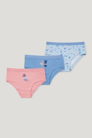 C&A Multipack Of 3 Briefs Organic Cotone Blu Chiaro | 5678-XVLKN