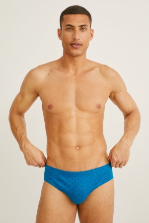 C&A Multipack Of 3 Briefs Organic Cotone Blu | 9087-WXBMR