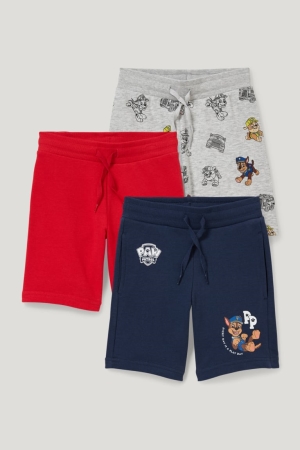 C&A Multipack Of 3 Paw Patrol Sweat Bermuda Grigie Chiaro | 3098-WQNJL