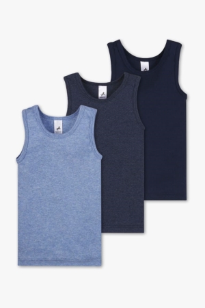 C&A Multipack Of 3 Vest Organic Cotone Blu Chiaro | 1275-JQOEH