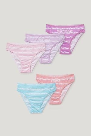 C&A Multipack Of 5 Briefs Organic Cotone Rosa | 7431-XMJZV