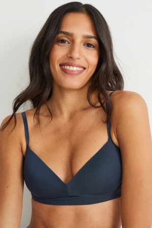 C&A Non-wired Bra Imbottito Blu Scuro | 8971-DULXM