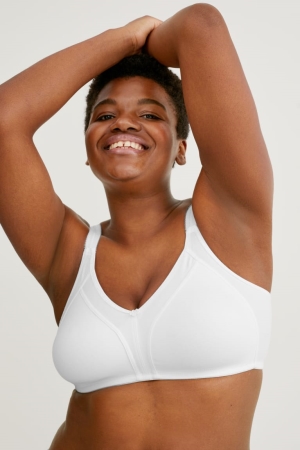 C&A Non-wired Minimiser Bra Organic Cotone Bianche | 5316-SIVRF