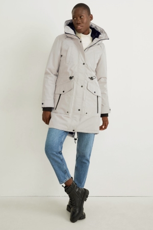 C&A Parka With Hood Creme | 9081-LZPQI