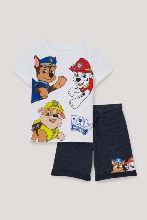 C&A Paw Patrol Set Sleeve And Sweat 2 Piece Bianche | 7952-JCNSF