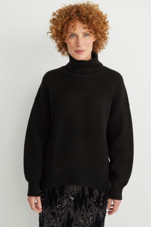 C&A Polo Neck Nere | 5283-RZDBU