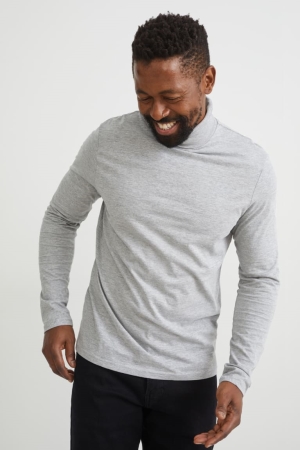 C&A Polo Neck Organic Cotone Grigie | 7630-TGKYH