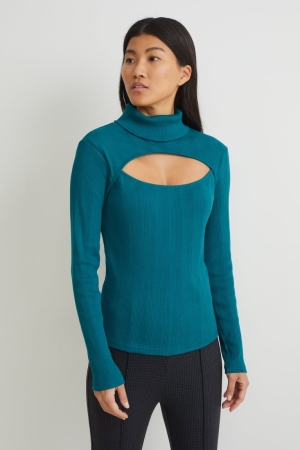 C&A Polo Neck Verdi Scuro | 7532-JPSVB