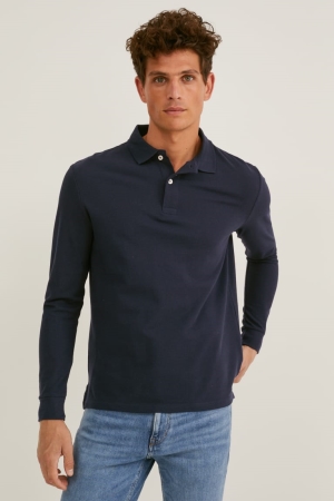 C&A Polo Organic Cotone Blu Scuro | 5897-HTGSL