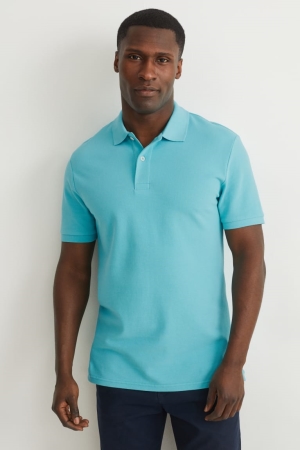 C&A Polo Organic Cotone Verde Acqua | 9031-VMTCY