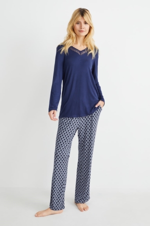 C&A Pyjamas Blu Scuro | 5184-ZYJOC