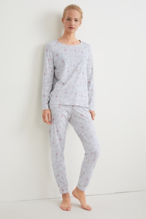 C&A Pyjamas Grigie Chiaro | 0579-EVFMY