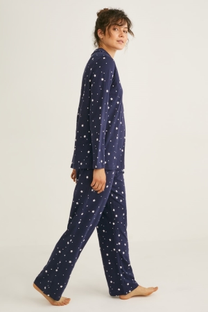 C&A Pyjamas Patterned Blu Scuro | 3065-ONAZH