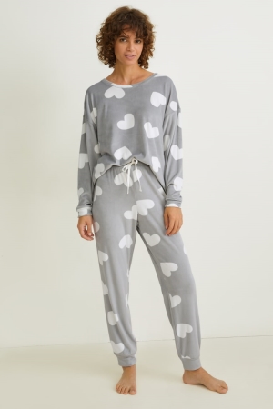 C&A Pyjamas Patterned Grigie | 0652-KFUTG