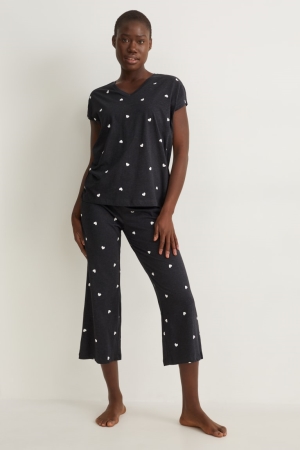 C&A Pyjamas Patterned Grigie Scuro | 4107-ZGMOE