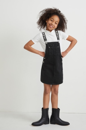 C&A Set Denim Pinafore And Sleeve 2 Piece Blu Grigie Scuro | 4157-SUWXF