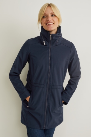 C&A Softshell With Hood Bionic-finish®eco Recycled Blu Scuro | 3526-CRUBT