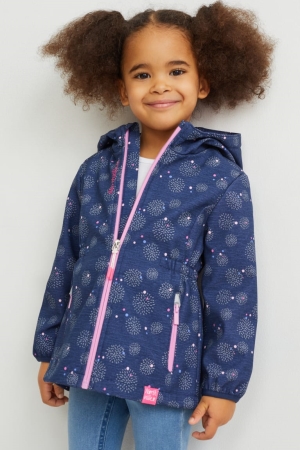 C&A Softshell With Hood Patterned Blu Scuro | 7658-PQFWA