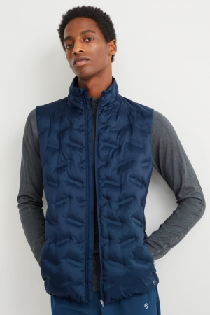 C&A Technical Trapuntato Gilet Recycled Blu Scuro | 6842-BRGLM