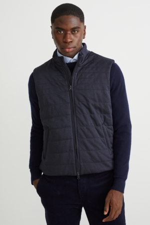 C&A Trapuntato Gilet Blu Scuro | 4308-KADJX