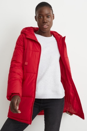 C&A Trapuntato With Hood Bionic-finish®eco Rosse | 7296-FWBZO