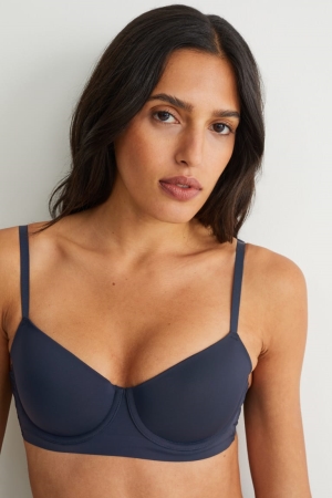 C&A Underwire Bra Demi Imbottito Blu Scuro | 0823-ROUYZ