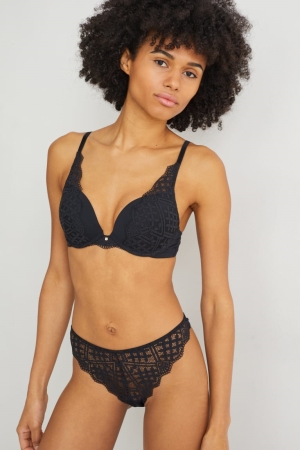 C&A Underwire Bra Push-up Lycra® Nere | 5170-GRCTZ